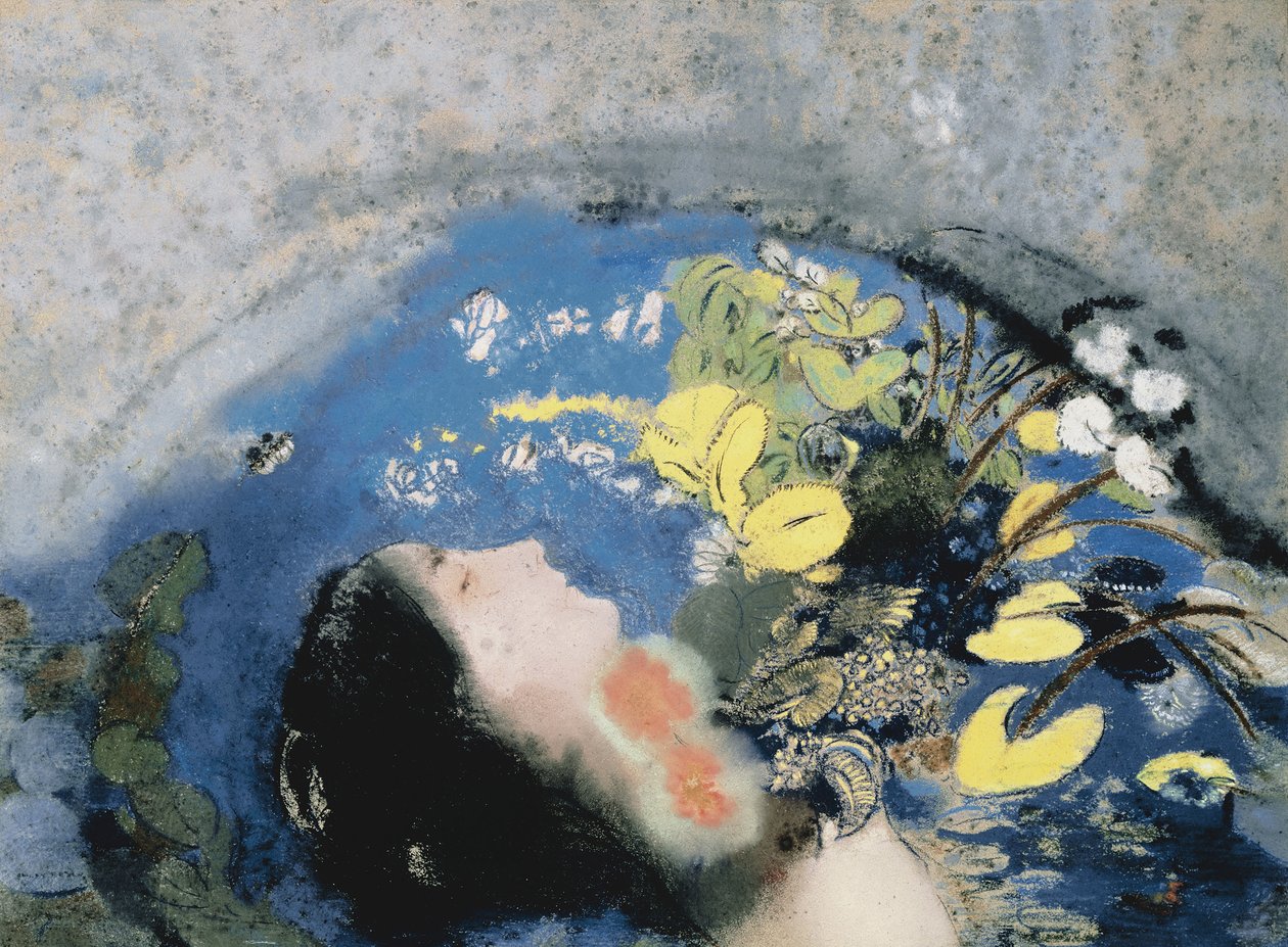 欧菲莉亚溺水 作者 奥迪隆·雷顿（Odilon Redon）