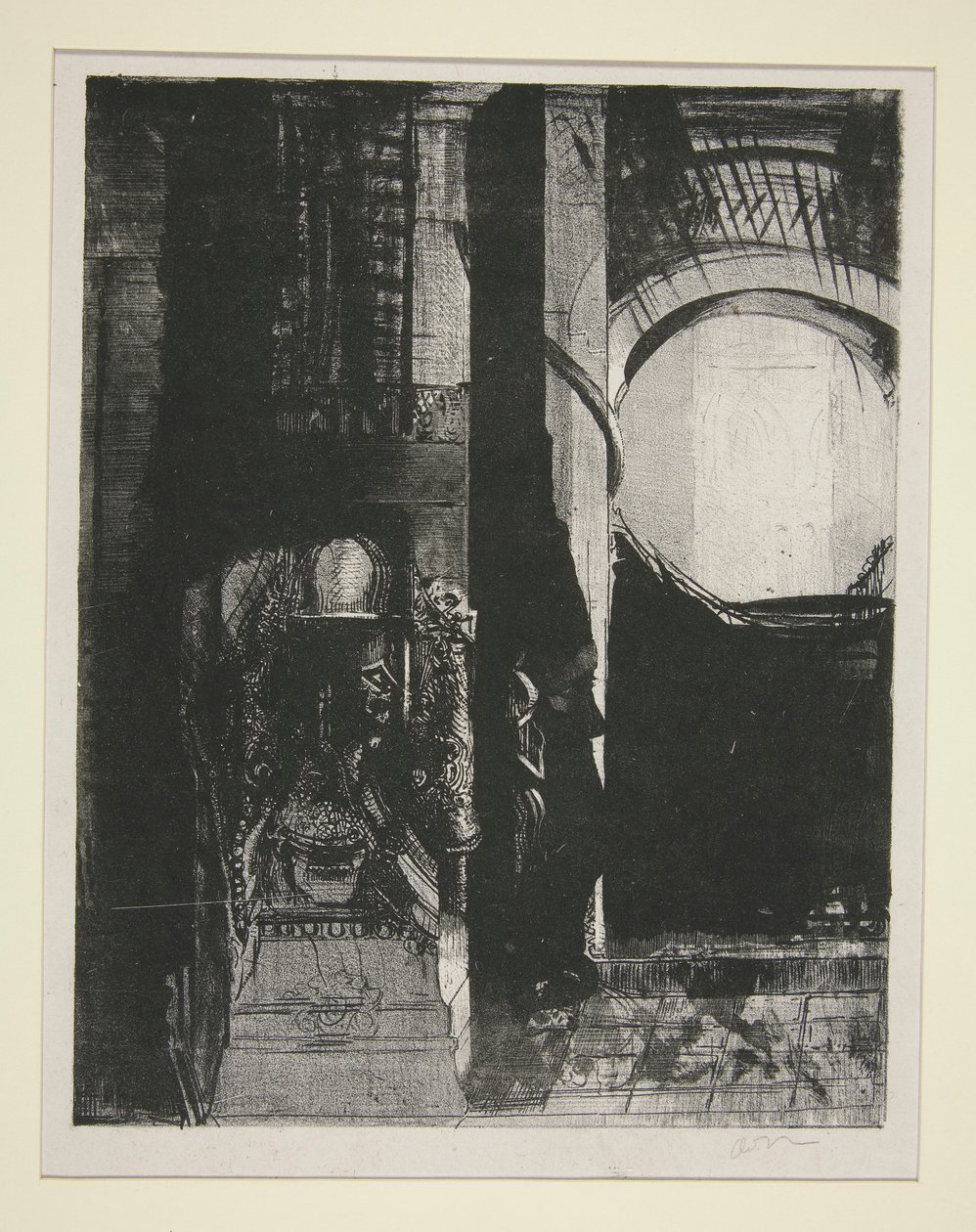 到处都是玄武岩柱 作者 奥迪隆·雷顿（Odilon Redon）