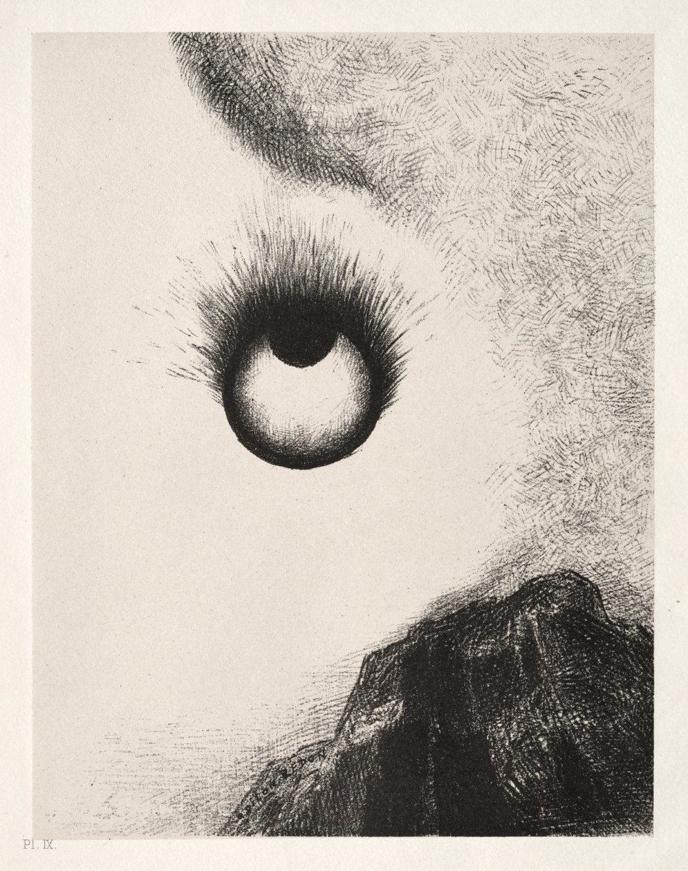 到处都是燃烧的眼球 作者 奥迪隆·雷顿（Odilon Redon）