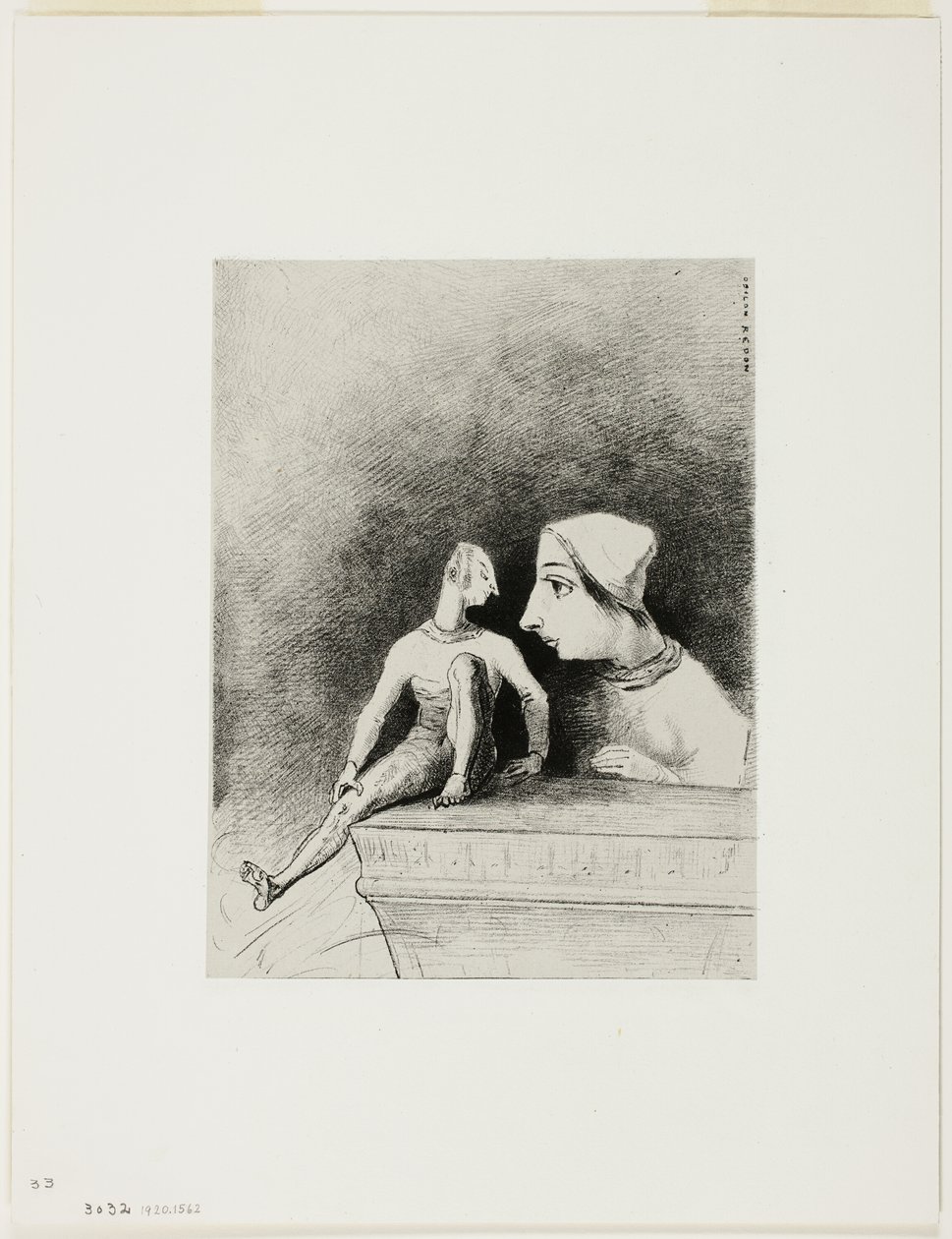 Felineness》，选自《梦中》第七版 作者 奥迪隆·雷顿（Odilon Redon）