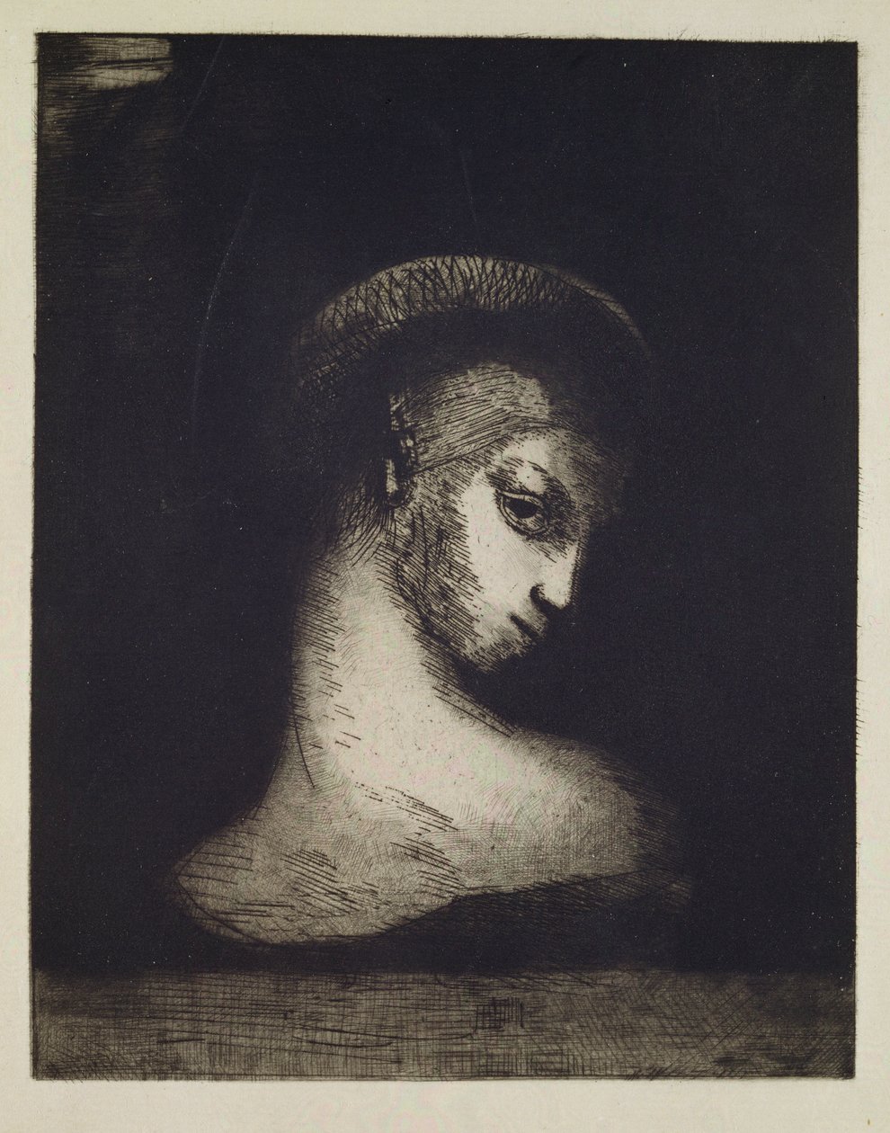 女头 作者 奥迪隆·雷顿（Odilon Redon）