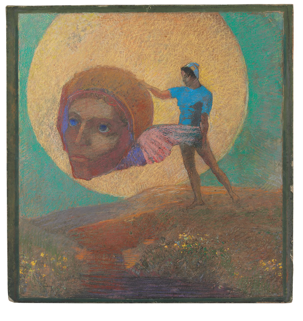 带有翼头的人物（lcare的堕落） 作者 奥迪隆·雷顿（Odilon Redon）