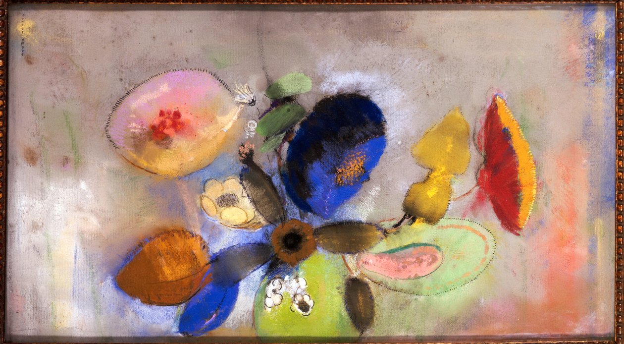 鲜花，1907-10年 作者 奥迪隆·雷顿（Odilon Redon）