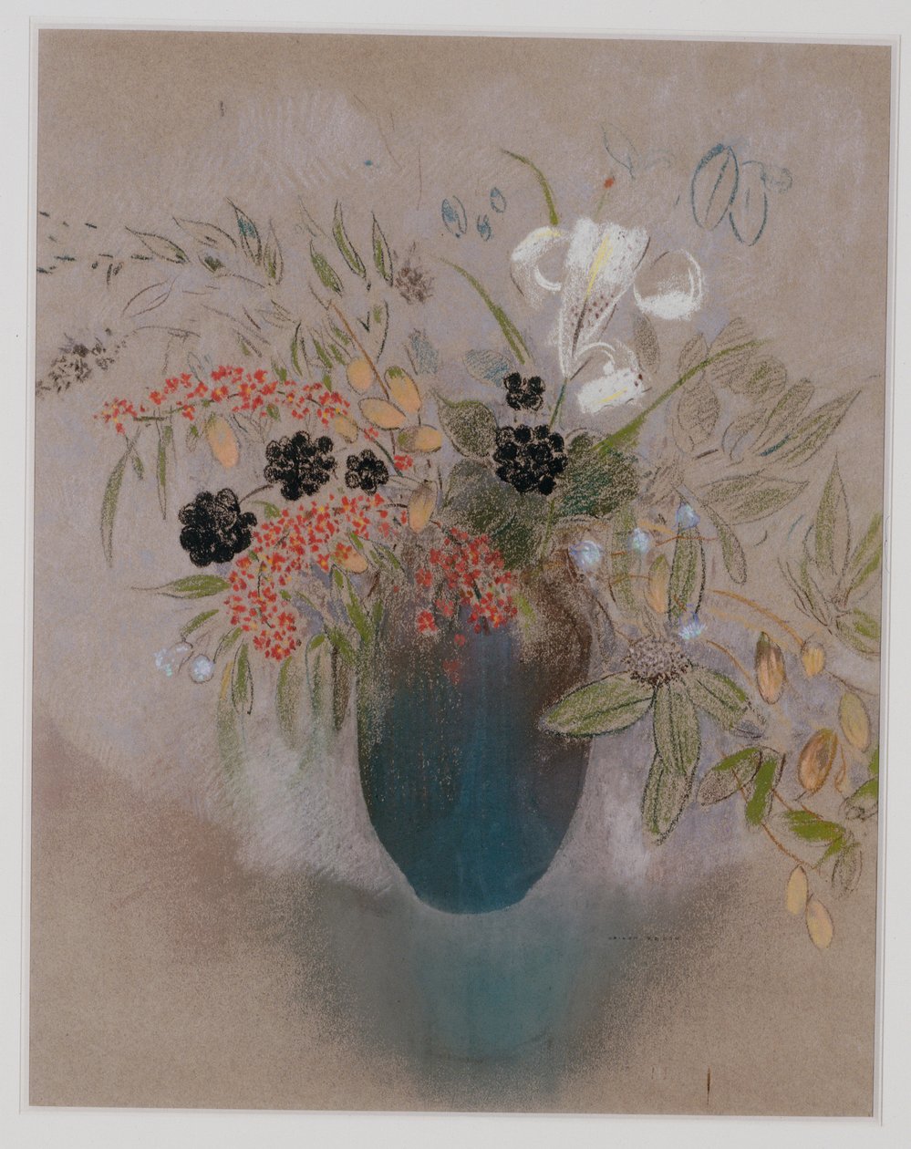 花瓶里的花 作者 奥迪隆·雷顿（Odilon Redon）