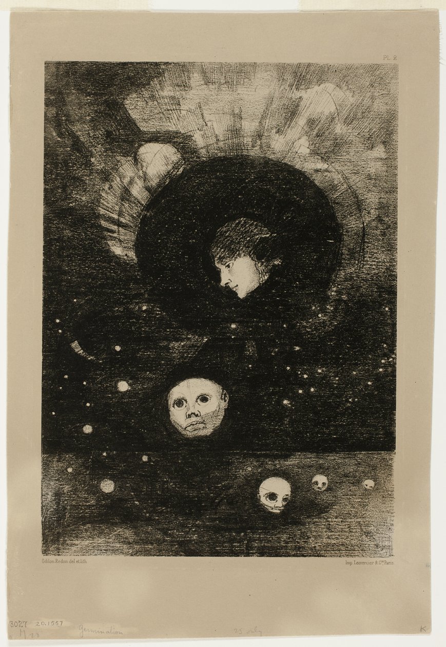 发芽》，《梦中》第二版 作者 奥迪隆·雷顿（Odilon Redon）