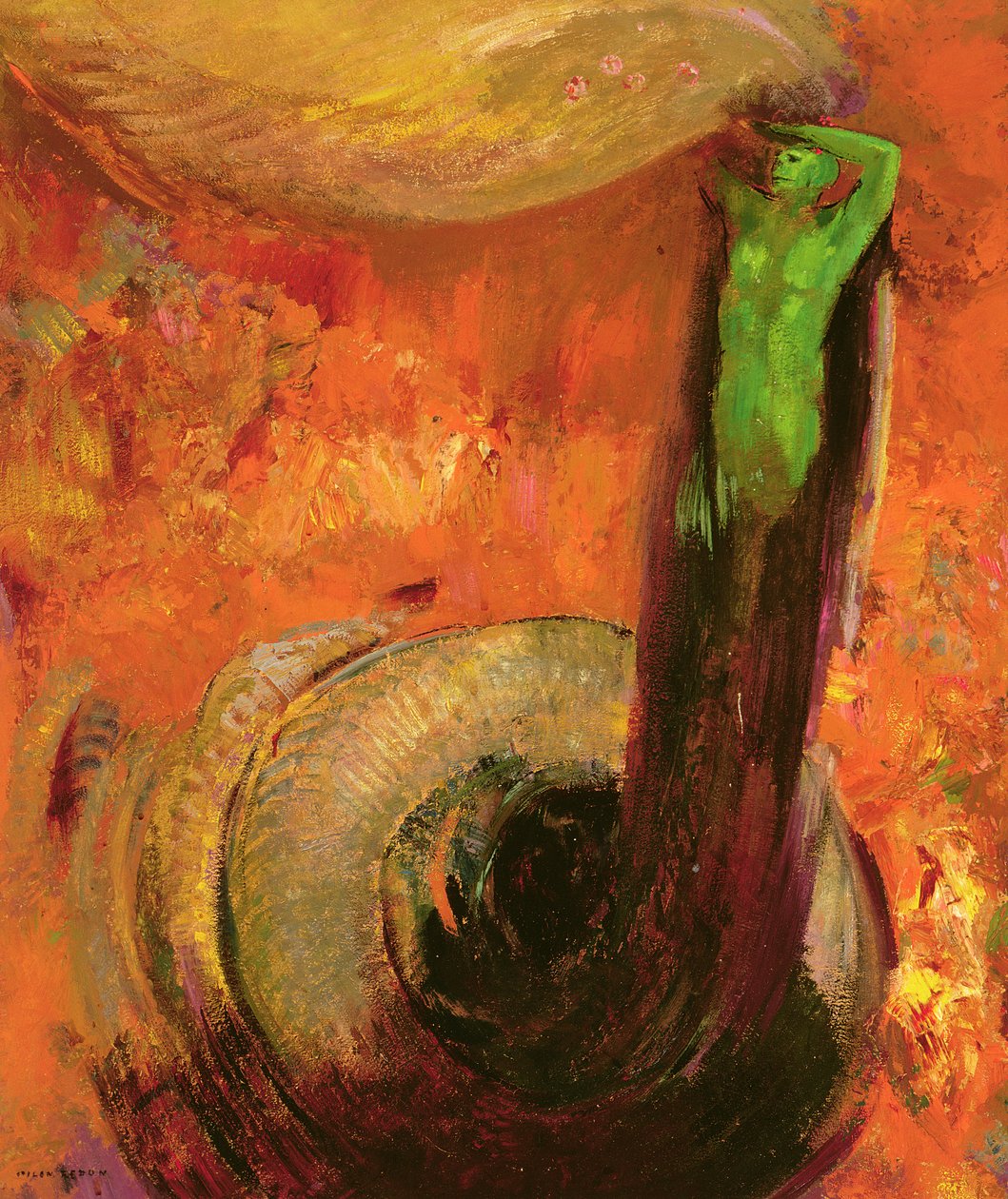 绿色死亡，c.1905 作者 奥迪隆·雷顿（Odilon Redon）