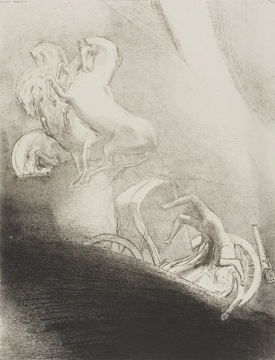 他一头栽进深渊，第 17 版，共 24 页 作者 奥迪隆·雷顿（Odilon Redon）