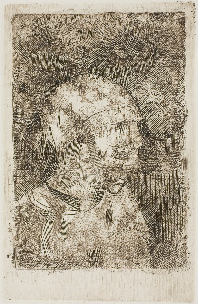 少女之首》（编译者题名） 作者 奥迪隆·雷顿（Odilon Redon）