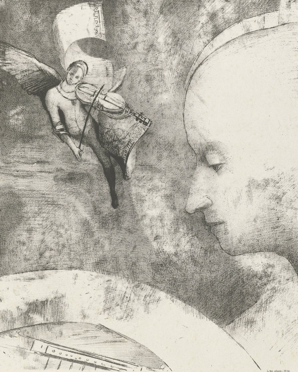 天堂艺术，1894年（打印） 作者 奥迪隆·雷顿（Odilon Redon）