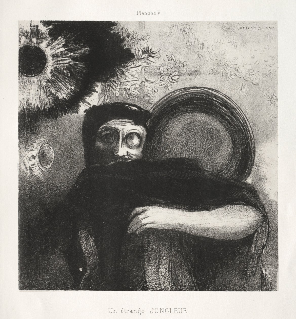 向戈雅致敬：一个奇怪的杂耍演员，1885年。 作者 奥迪隆·雷顿（Odilon Redon）