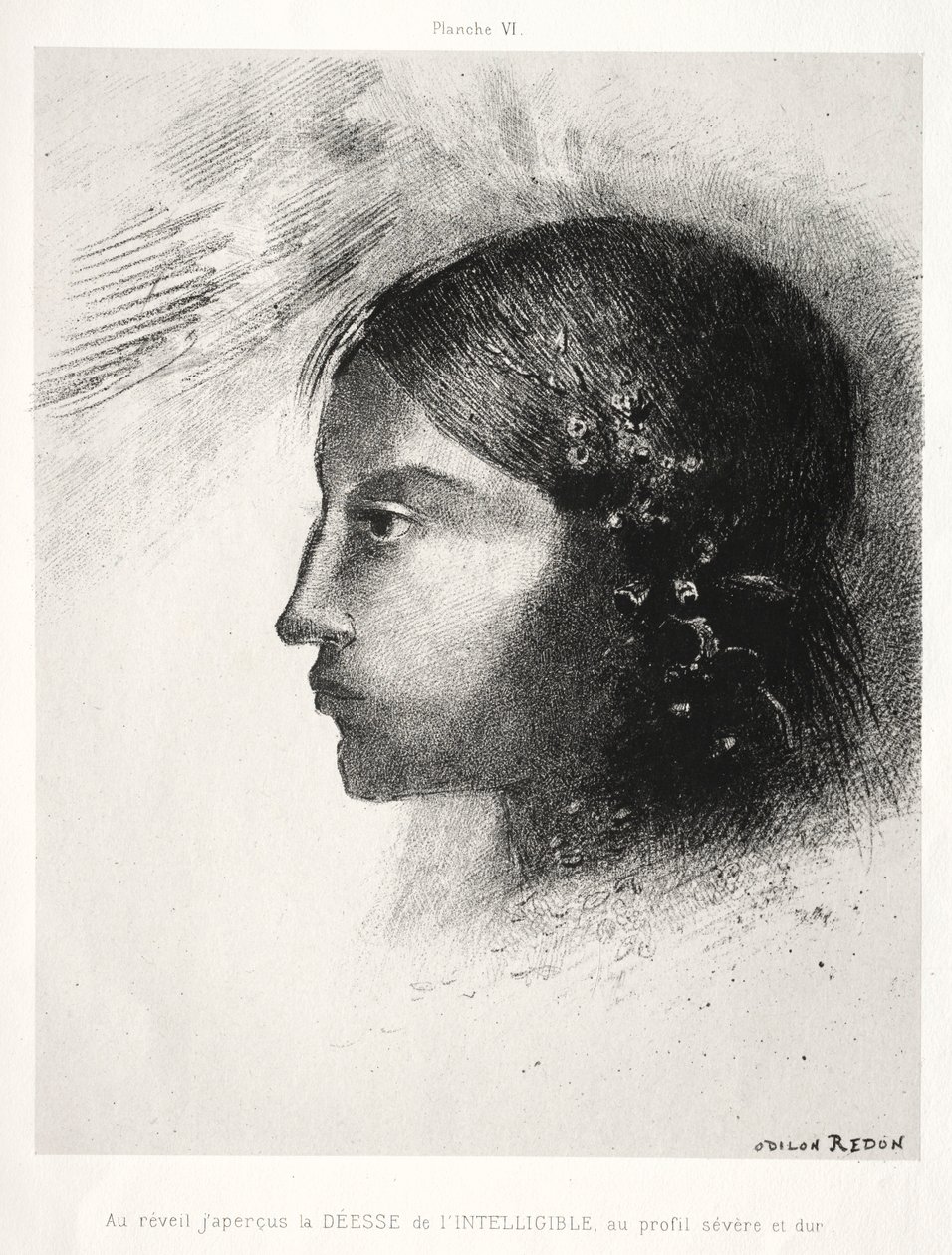 向戈雅致敬：觉醒后，我看到了懂事的女神，1885年。 作者 奥迪隆·雷顿（Odilon Redon）