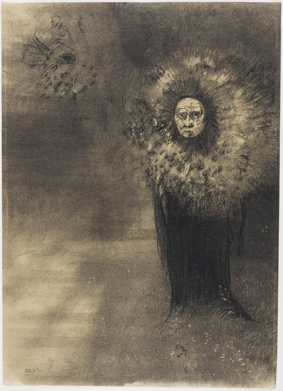 人类植物，约1880年 作者 奥迪隆·雷顿（Odilon Redon）
