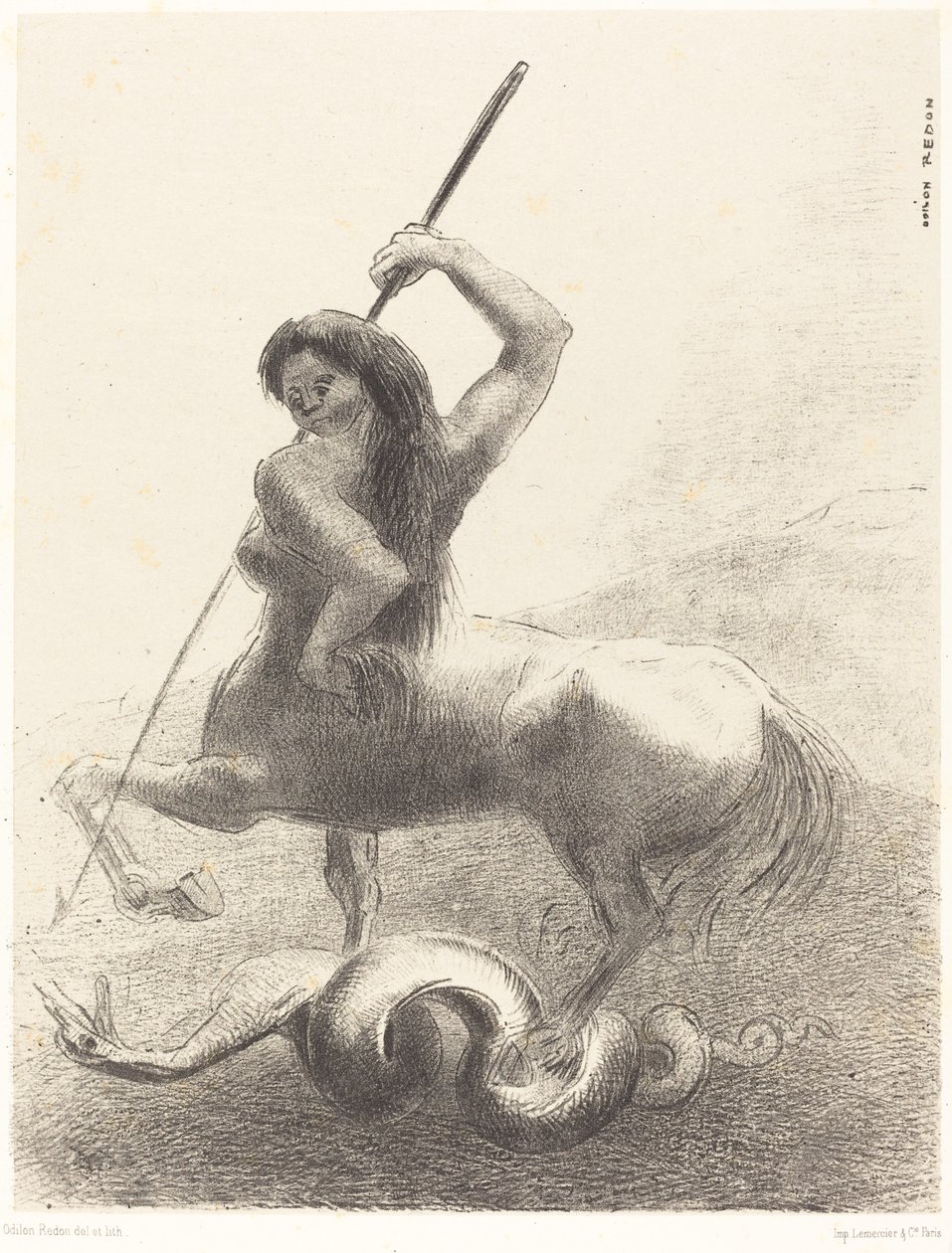 有挣扎，也有虚妄的胜利 作者 奥迪隆·雷顿（Odilon Redon）