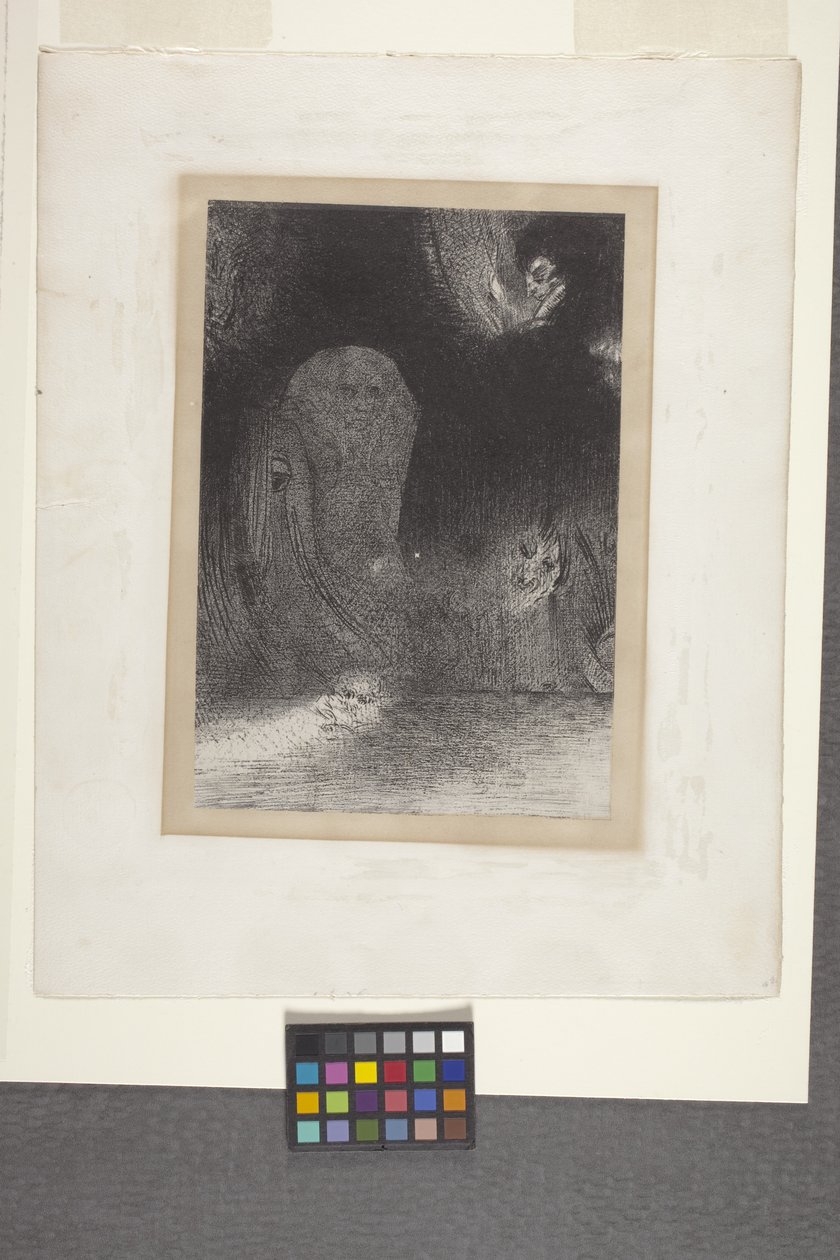 数次见天（贴花纸石版画） 作者 奥迪隆·雷顿（Odilon Redon）
