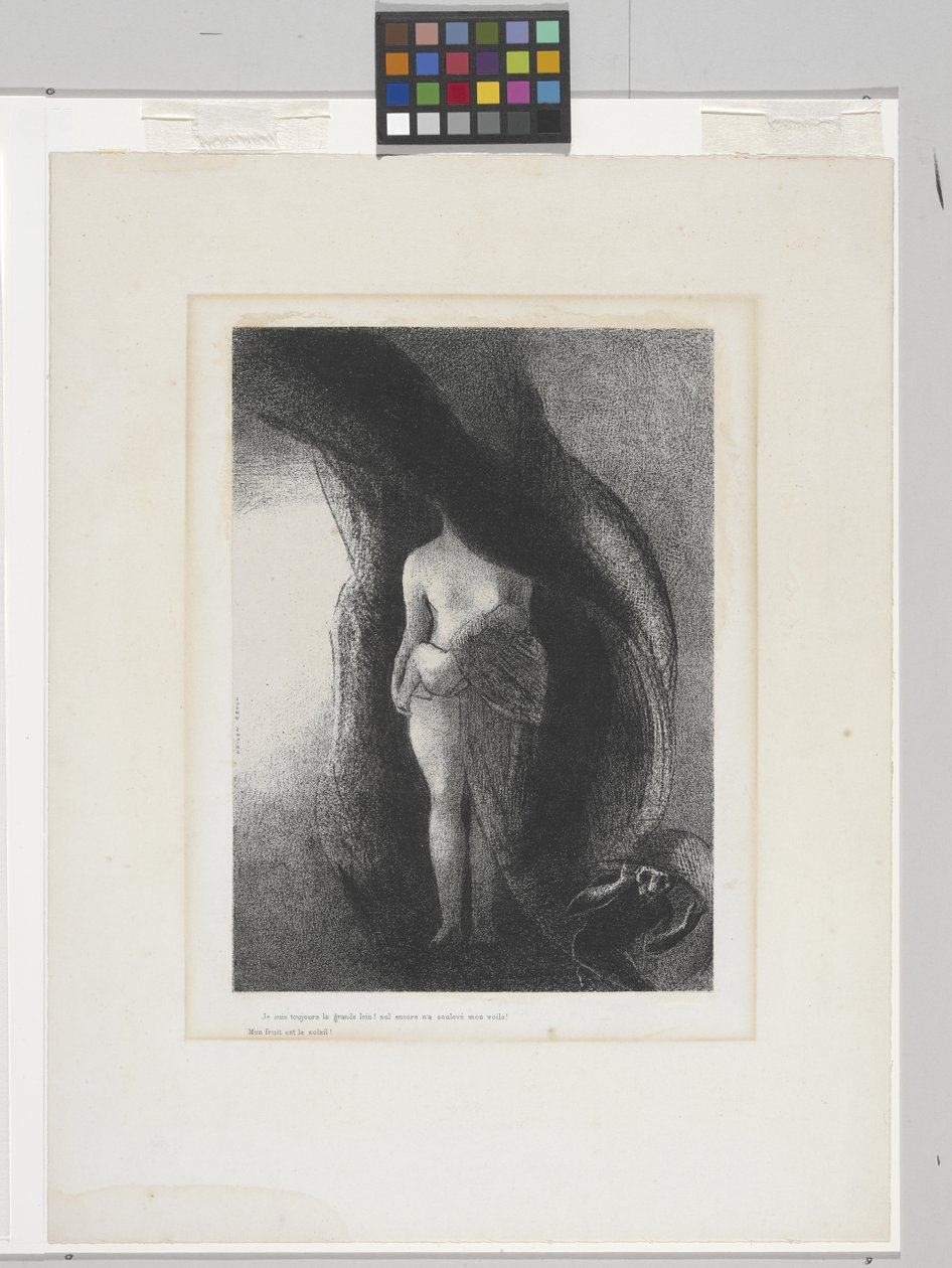 Je Suis Toujours La Grande Isis！(石版画，贴花纸） 作者 奥迪隆·雷顿（Odilon Redon）