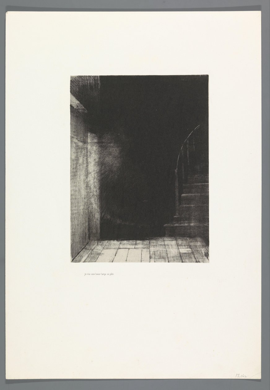 我是大而苍白的 La Maison Hautée，6 幅版画封面扉页 《鬼屋》，La Maison Hantée，插图由 Bulwer-Lytton 绘制，由 René Philipon 翻译成法文（系列标题） 作者 奥迪隆·雷顿（Odilon Redon）