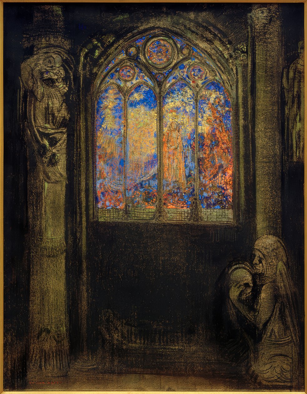 教会窗口 作者 奥迪隆·雷顿（Odilon Redon）