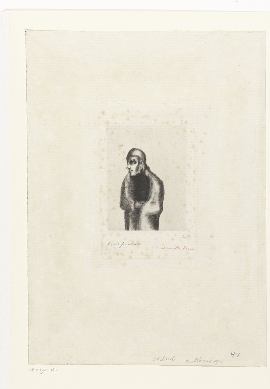 小预拉特 小主教（物体上的标题） 作者 奥迪隆·雷顿（Odilon Redon）