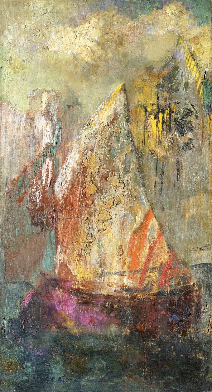船 作者 奥迪隆·雷顿（Odilon Redon）