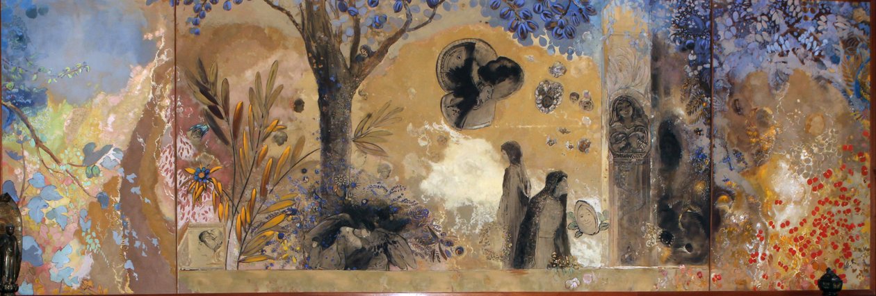 夜晚，1910-1911年。 作者 奥迪隆·雷顿（Odilon Redon）