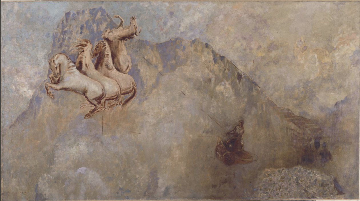 太阳战车》，约 1910 年（布面油画） 作者 奥迪隆·雷顿（Odilon Redon）