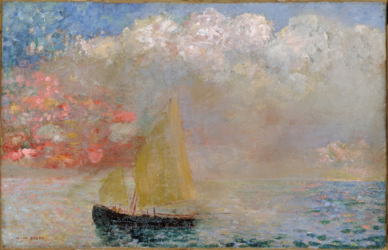 帆船 作者 奥迪隆·雷顿（Odilon Redon）