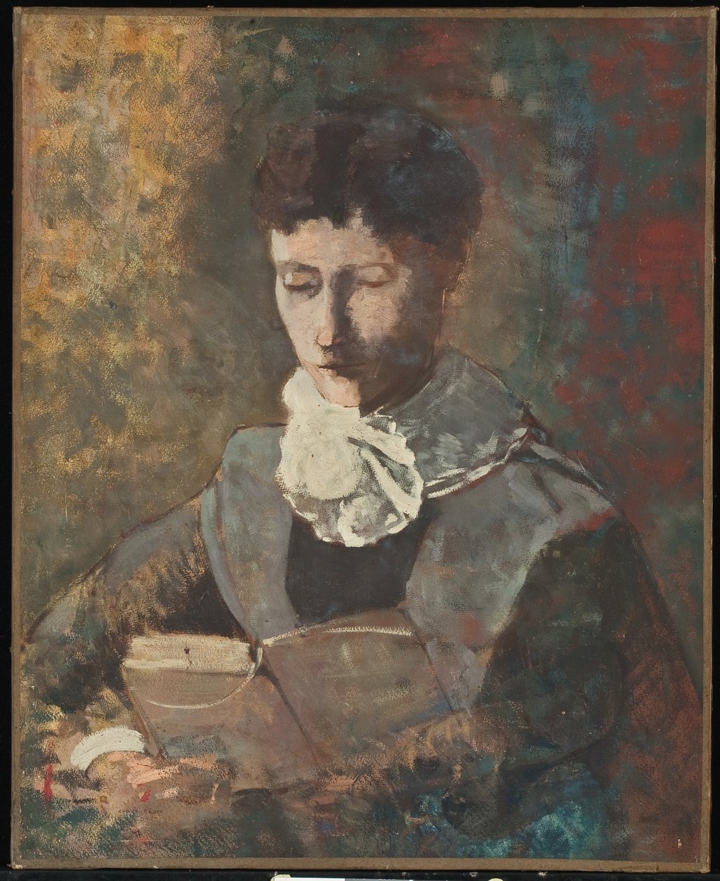 卡米尔·雷顿夫人读书 作者 奥迪隆·雷顿（Odilon Redon）