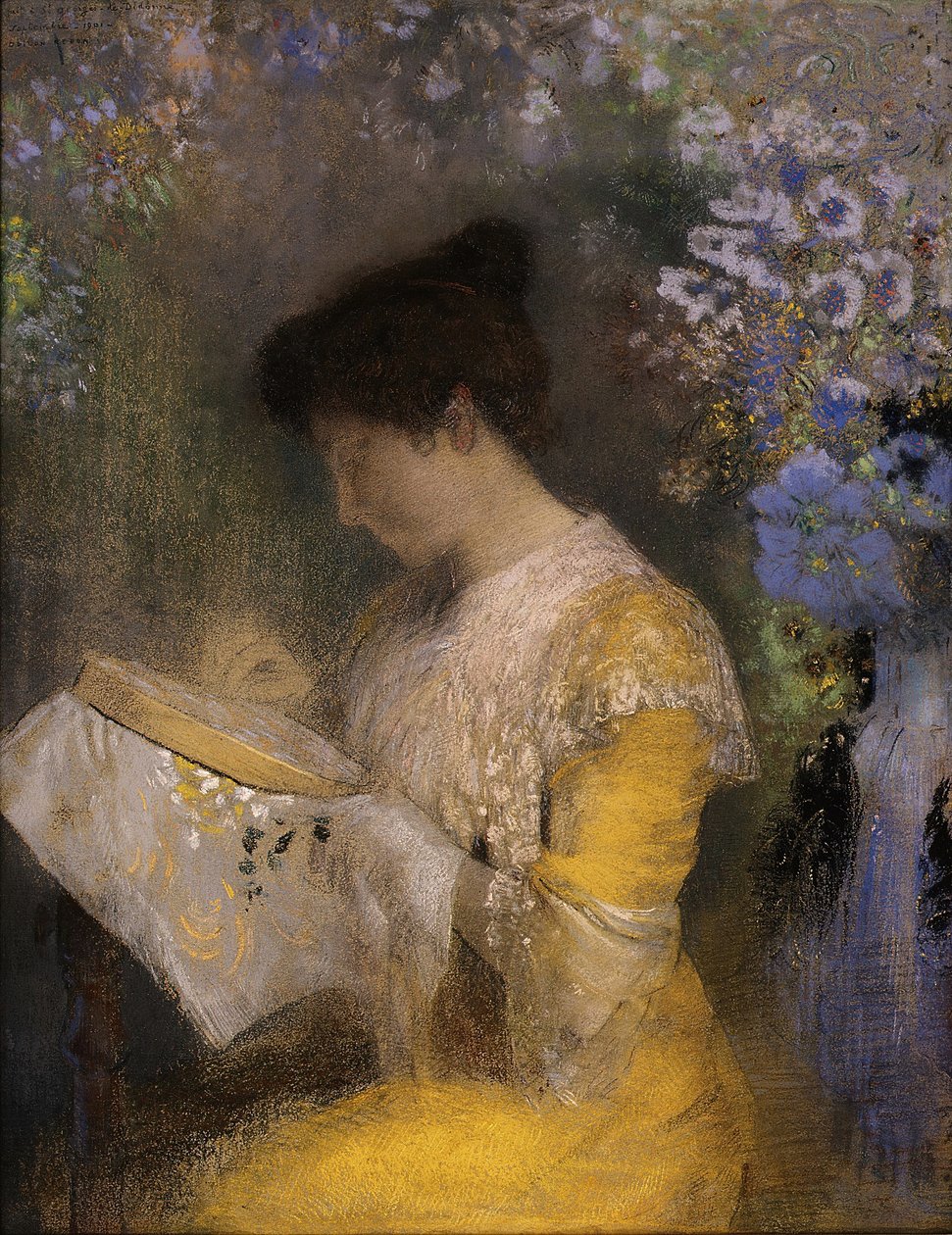 阿瑟·方丹夫人 作者 奥迪隆·雷顿（Odilon Redon）