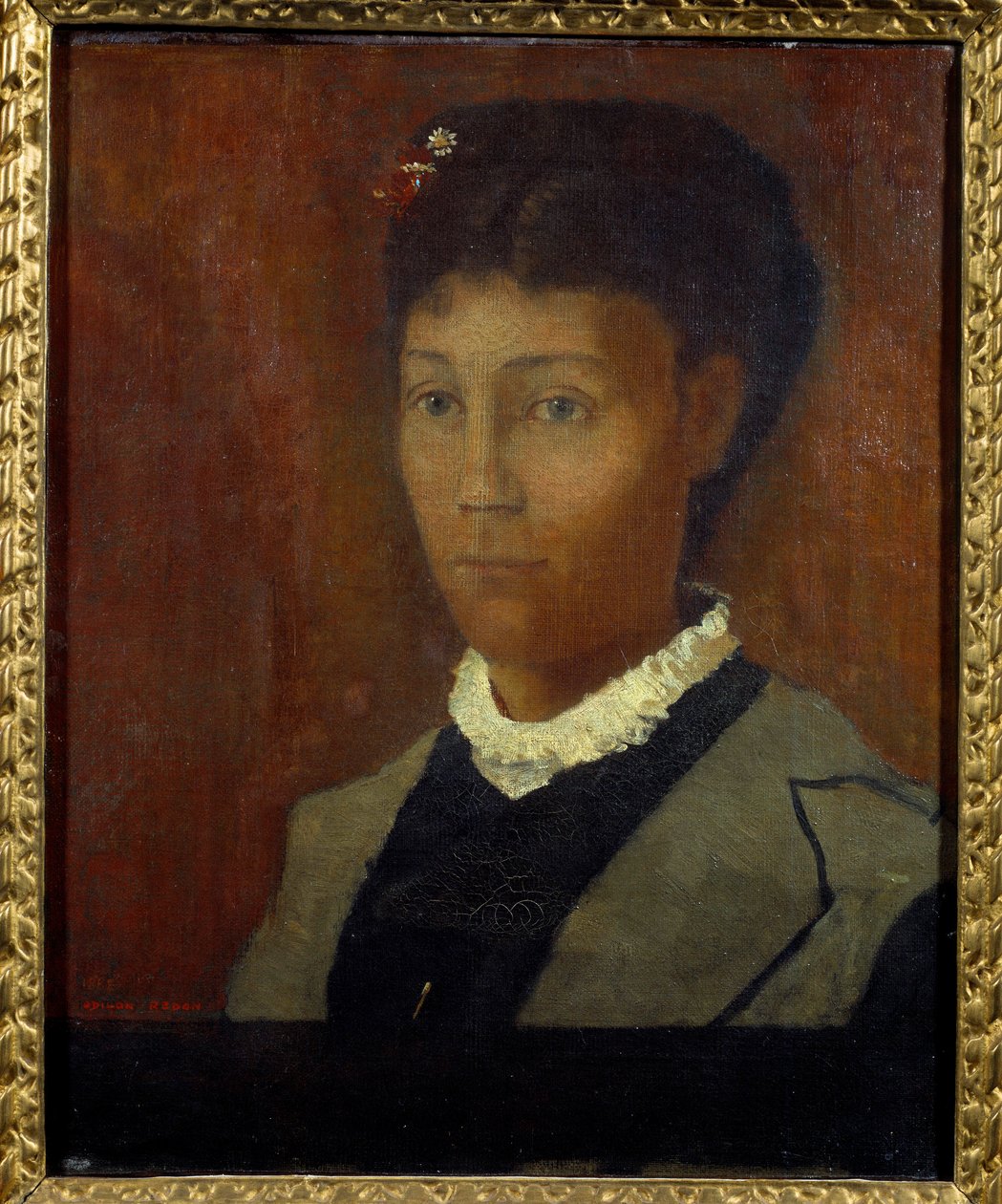 奥迪隆·雷东夫人 Camille Redon nee Falte (1853-1923) 的肖像 作者 奥迪隆·雷顿（Odilon Redon）