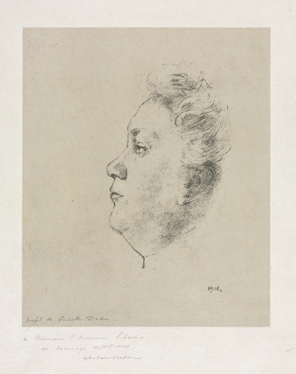 朱丽叶·杜杜小姐（Juliette Dodu），1904年。 作者 奥迪隆·雷顿（Odilon Redon）