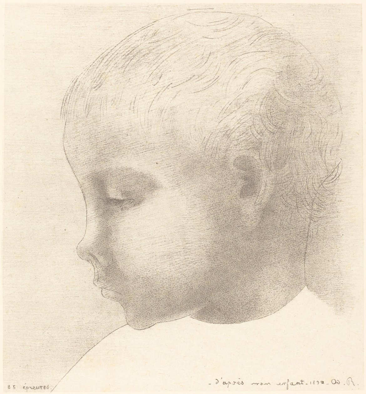 我的孩子 作者 奥迪隆·雷顿（Odilon Redon）