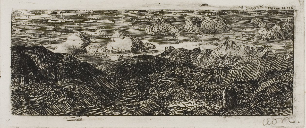 山地景观 作者 奥迪隆·雷顿（Odilon Redon）
