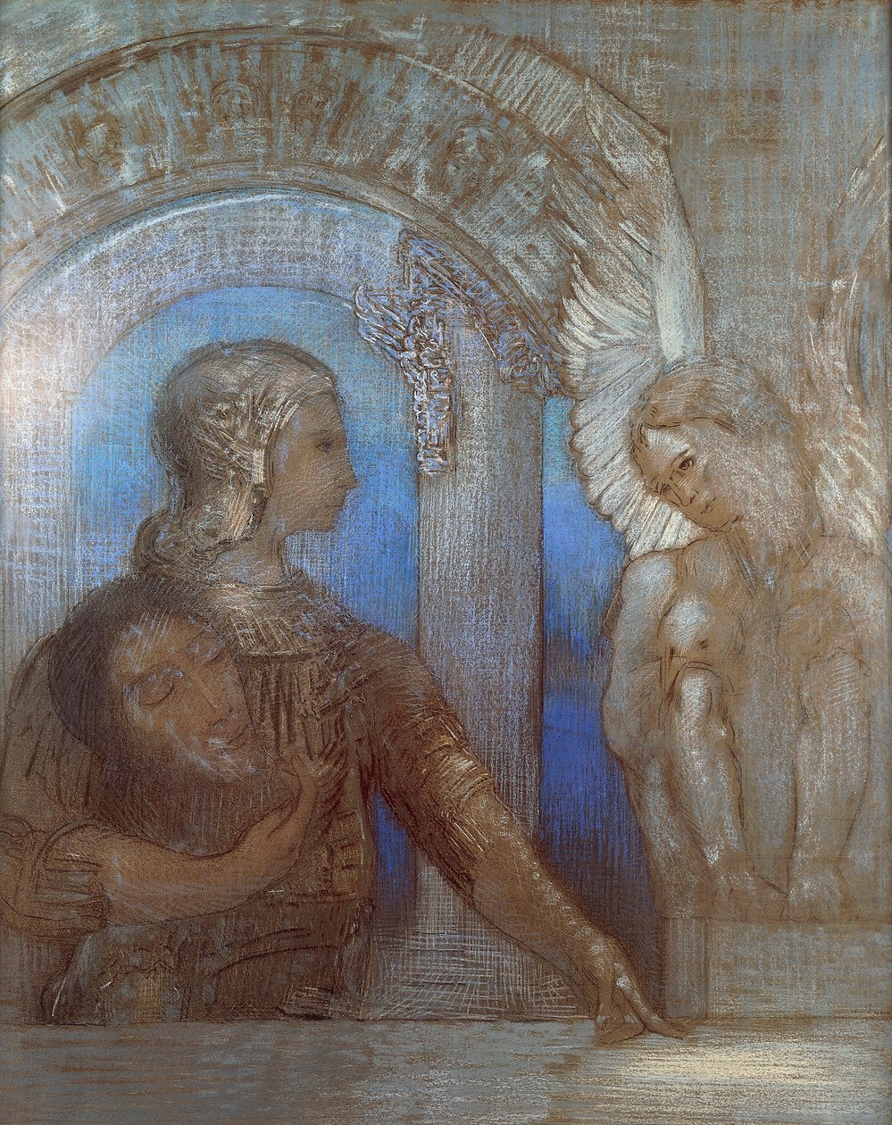 神秘骑士》，奥迪隆-雷东（1840-1916 年） 作者 奥迪隆·雷顿（Odilon Redon）