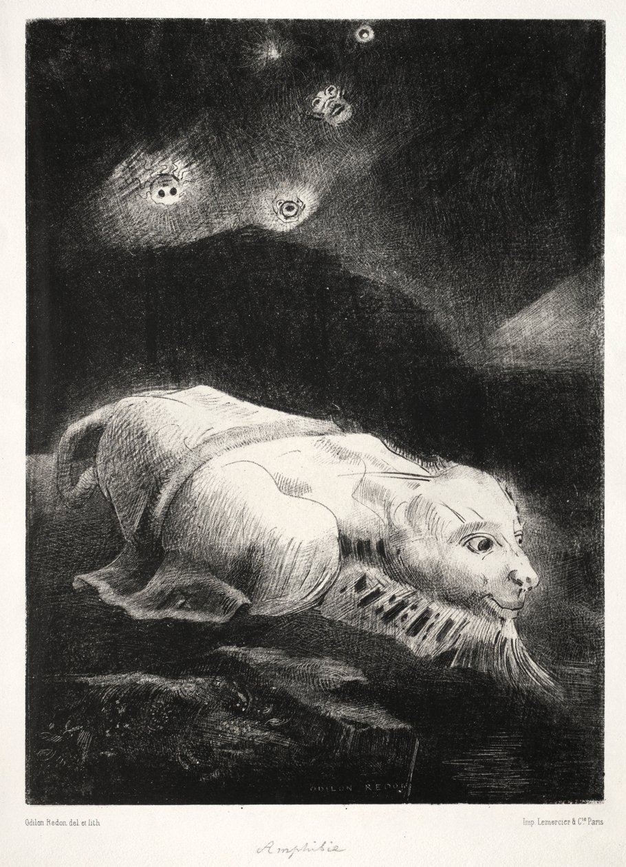 起源：1883年，生命在晦涩难懂的深度醒来。 作者 奥迪隆·雷顿（Odilon Redon）