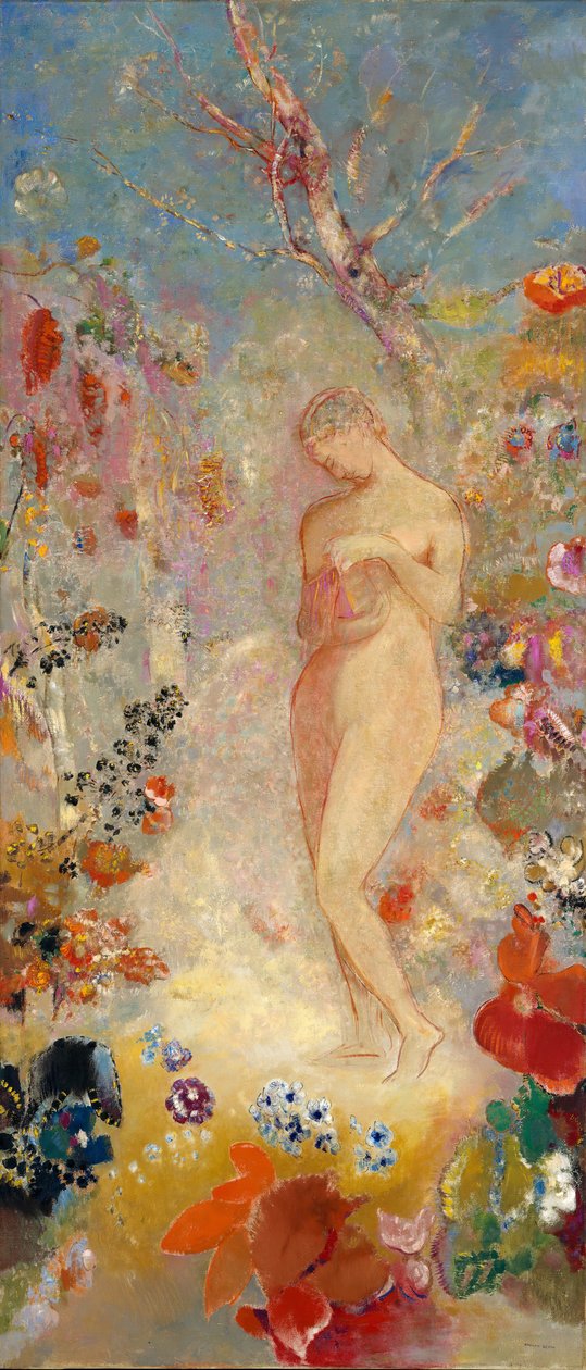 潘多拉1914年。 作者 奥迪隆·雷顿（Odilon Redon）