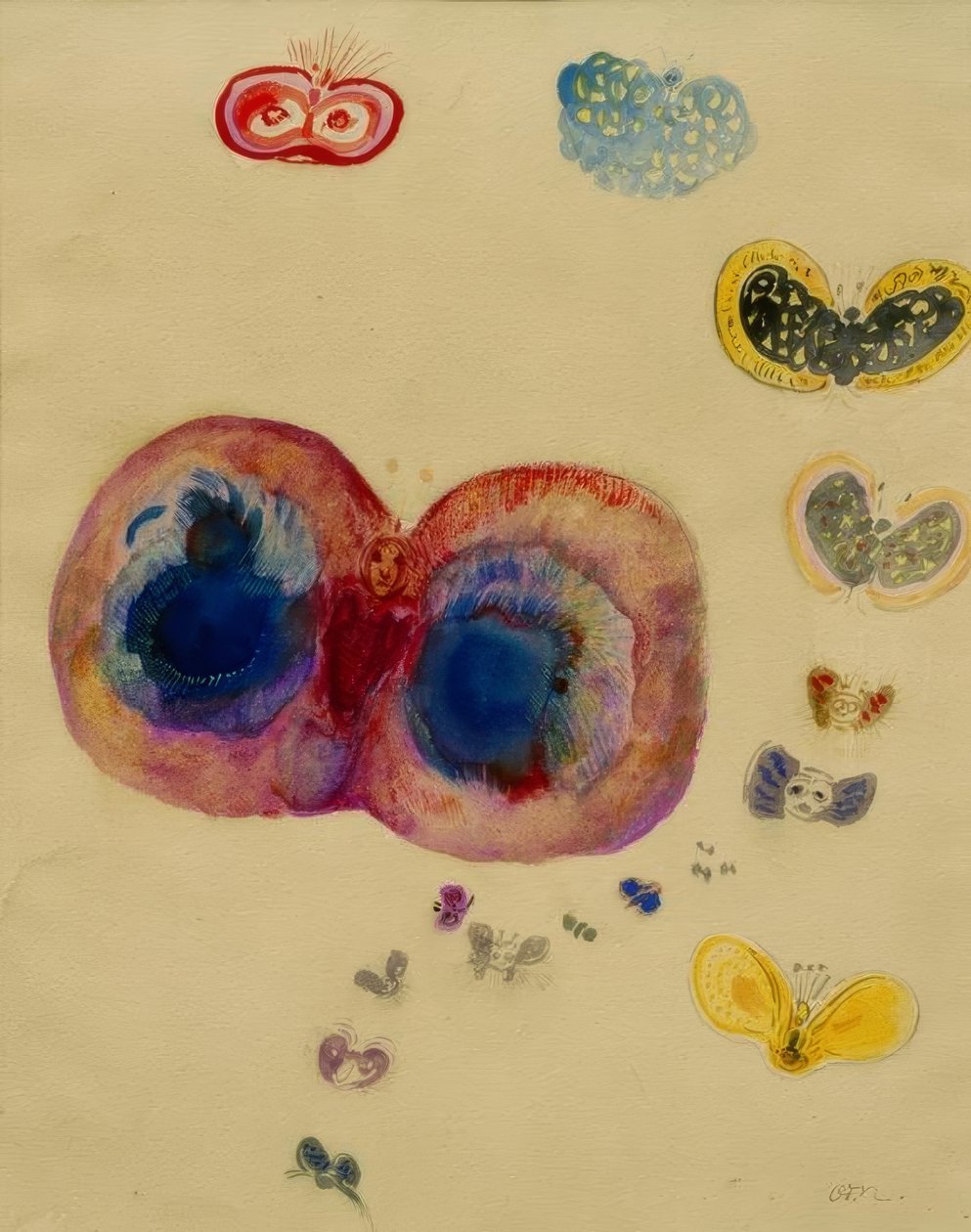 蝴蝶 作者 奥迪隆·雷顿（Odilon Redon）