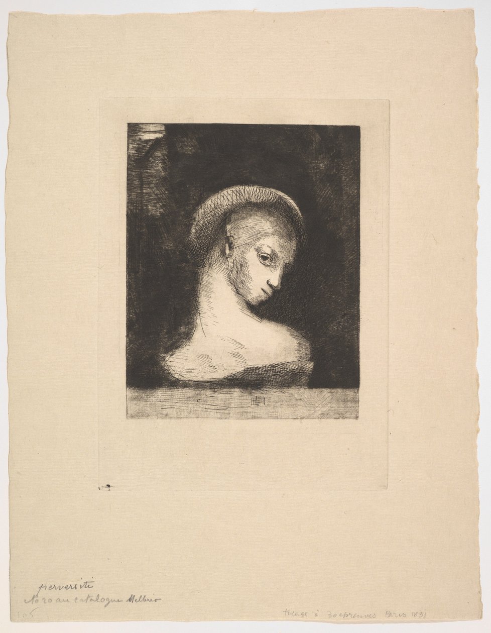 《反常》，1891年。 作者 奥迪隆·雷顿（Odilon Redon）