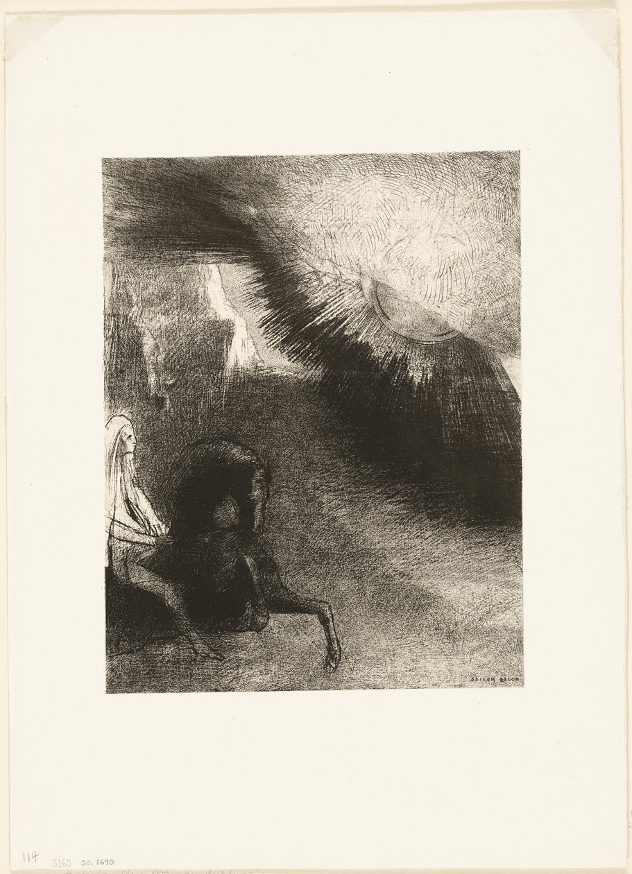 亚龙世界的朝圣者》，第 5 版，共 6 页 作者 奥迪隆·雷顿（Odilon Redon）