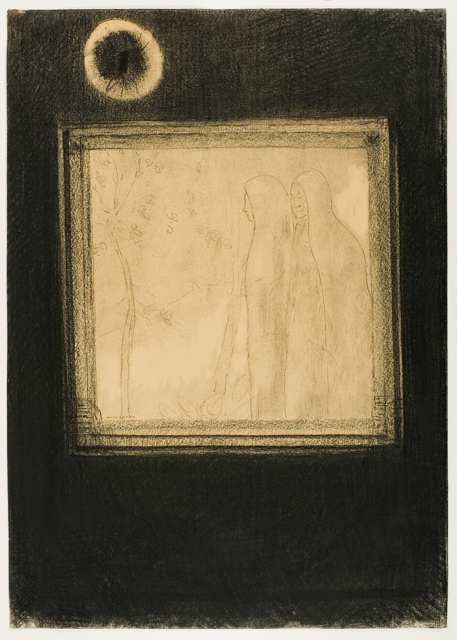 虔诚的女性 作者 奥迪隆·雷顿（Odilon Redon）