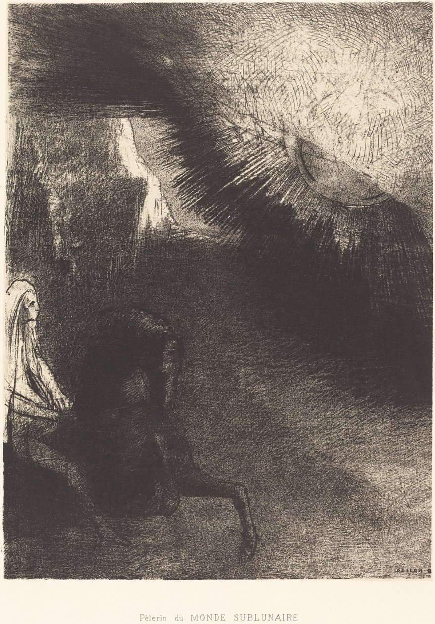 亚龙世界的朝圣者 作者 奥迪隆·雷顿（Odilon Redon）