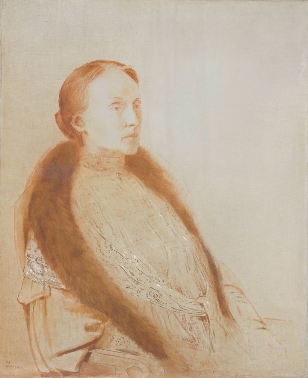 A.M.L. Bonger-van der Linden 的肖像 作者 奥迪隆·雷顿（Odilon Redon）