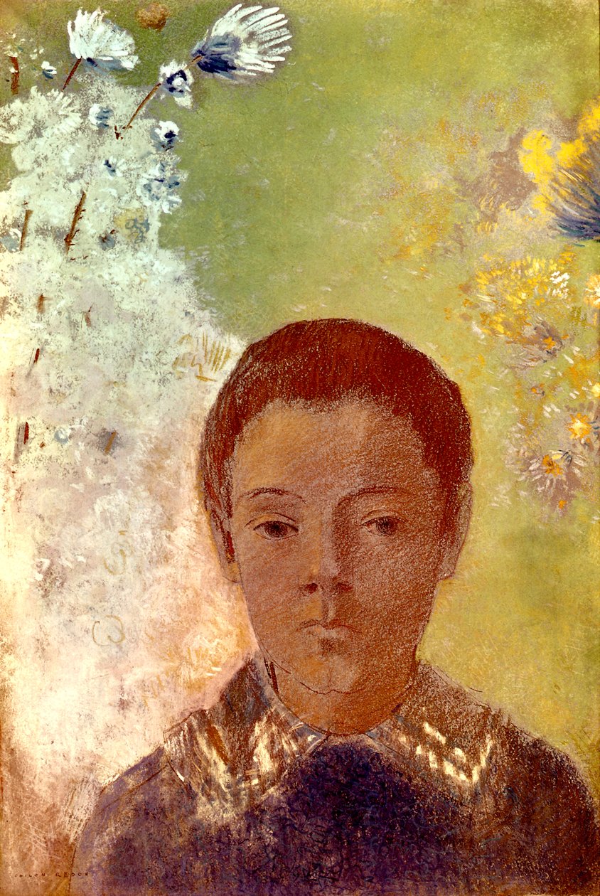 阿里·雷登（Ari Redon）肖像，c1898 作者 奥迪隆·雷顿（Odilon Redon）