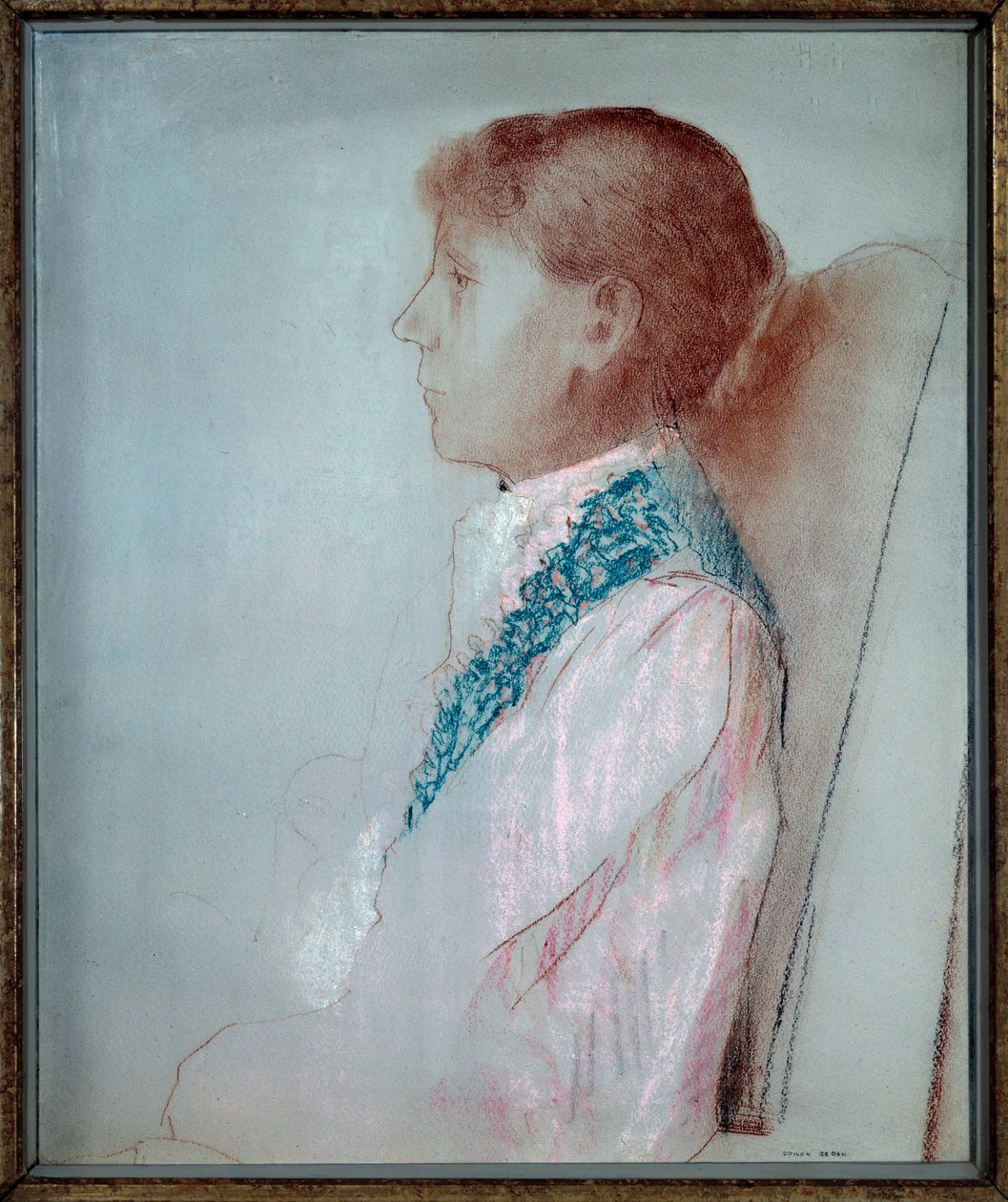 奥迪隆·雷东夫人 (1853-1923) 的肖像 