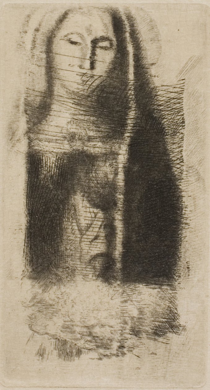 马莱恩公主（小圣母） 作者 奥迪隆·雷顿（Odilon Redon）