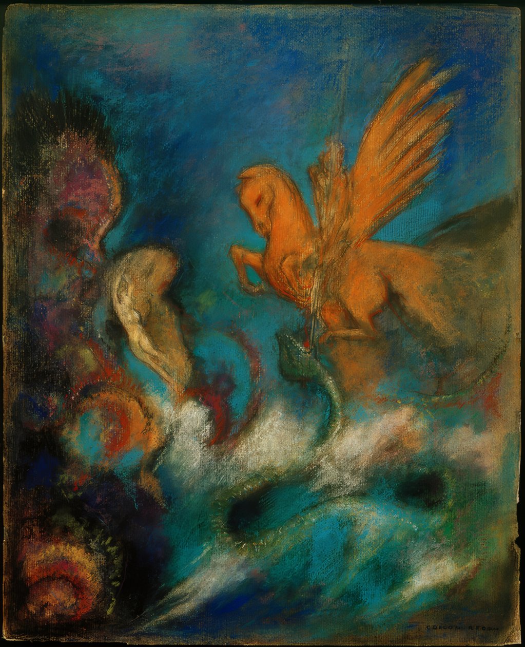 罗杰和安吉莉卡（英仙座和仙女座） 作者 奥迪隆·雷顿（Odilon Redon）