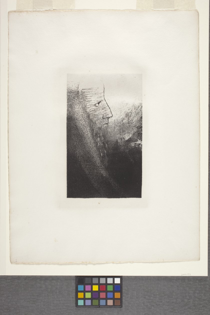 圣-安托万："Au Secours Mon Dieu!"（石版画，瓷贴花纸） 作者 奥迪隆·雷顿（Odilon Redon）