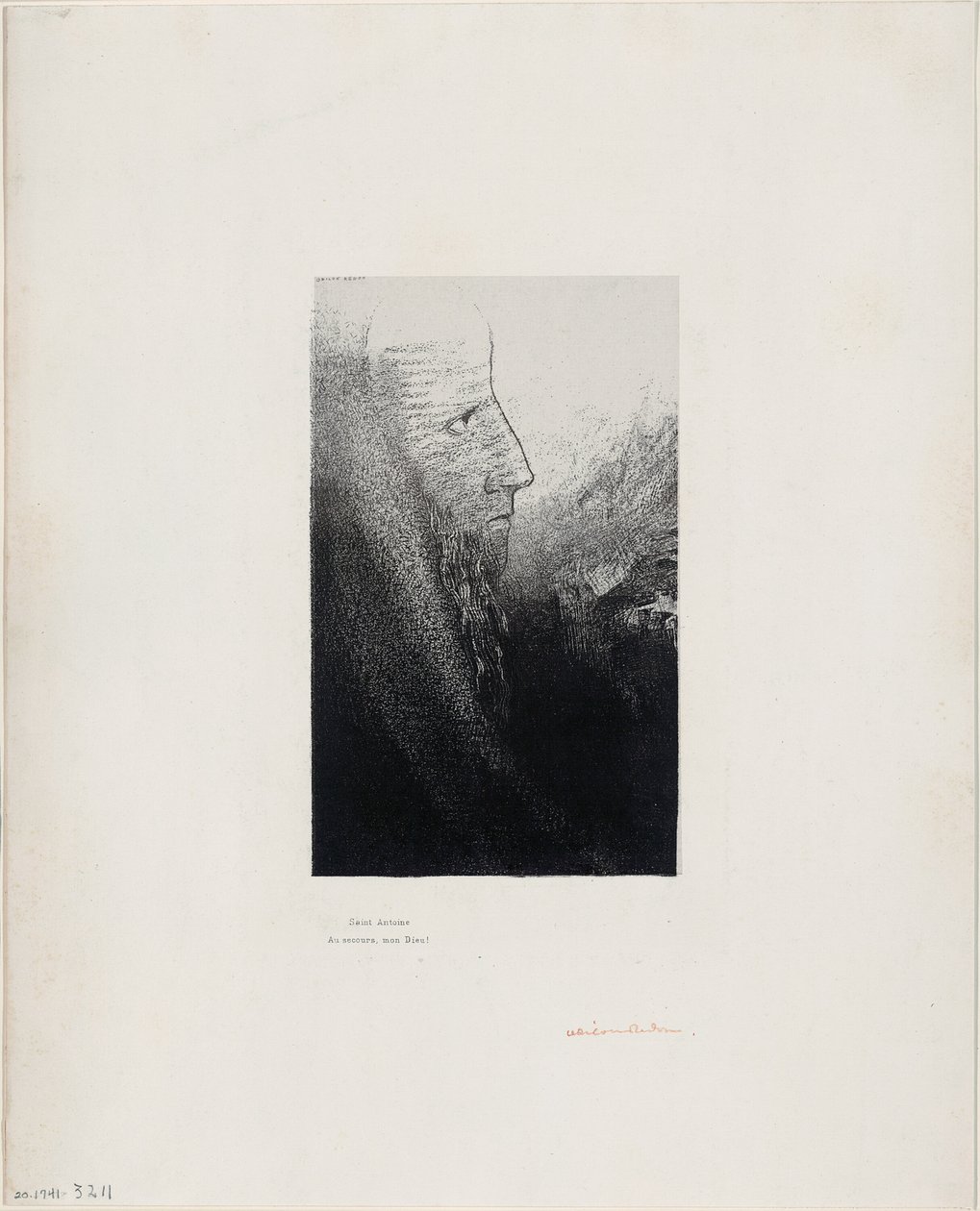 圣安东尼："救救我，我的上帝！"，第 24 版之 2 作者 奥迪隆·雷顿（Odilon Redon）