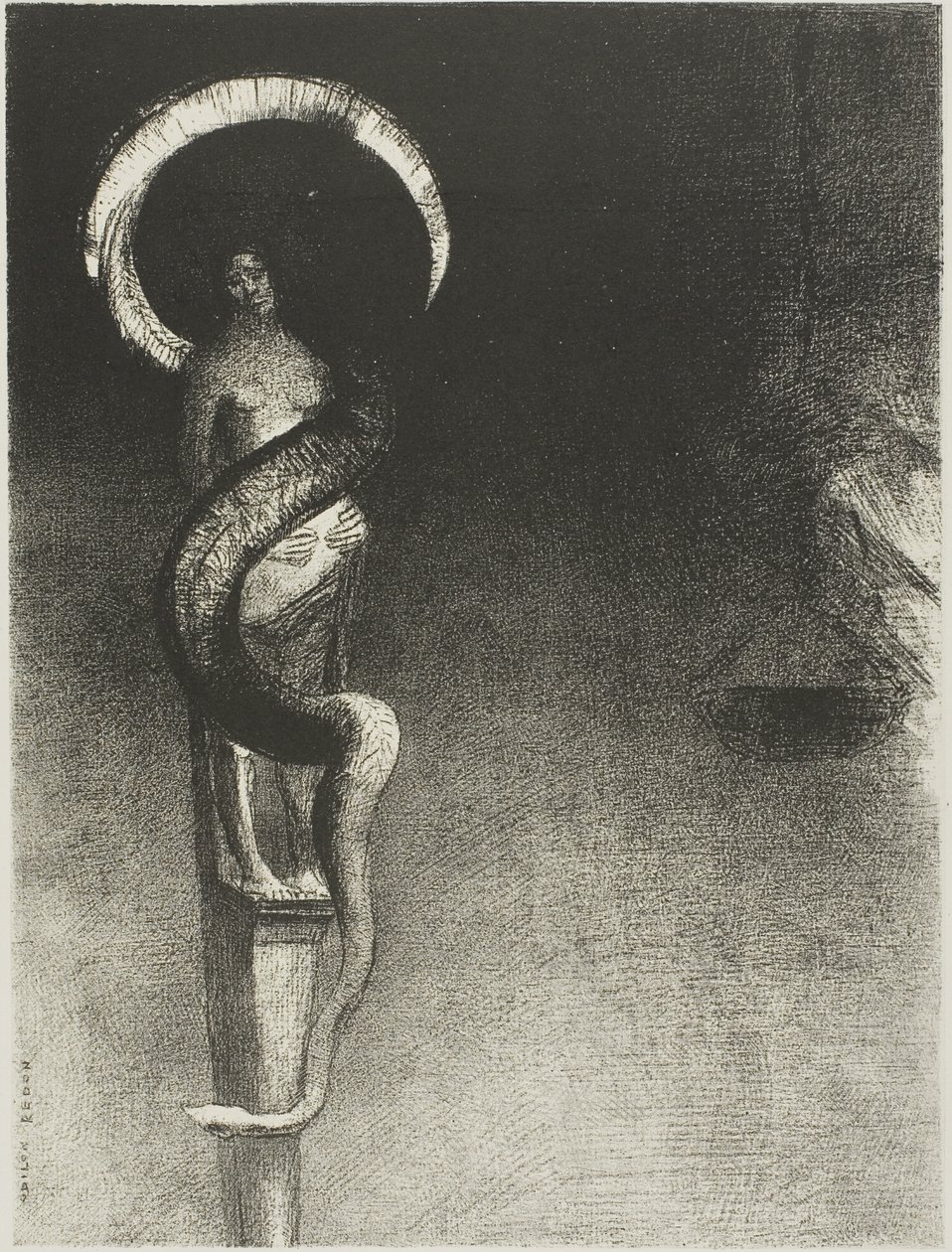 蛇形光环 作者 奥迪隆·雷顿（Odilon Redon）