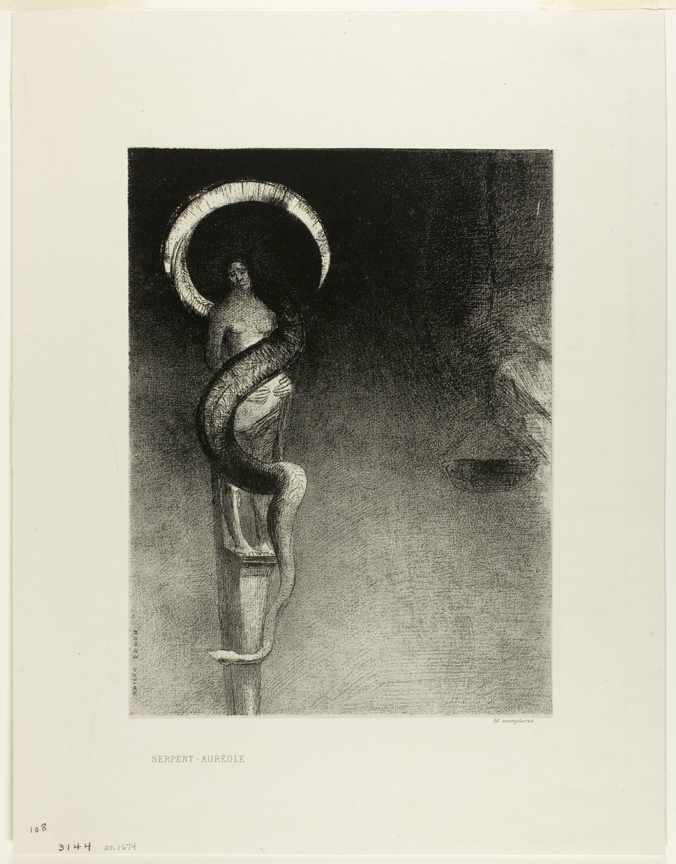 光环蛇 作者 奥迪隆·雷顿（Odilon Redon）
