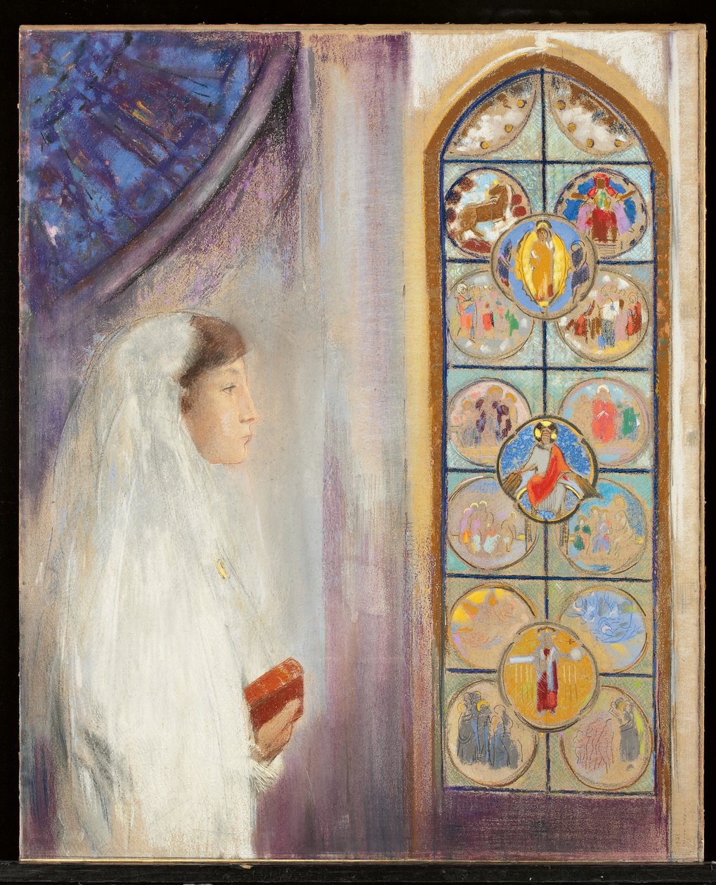 西蒙娜-法耶参加圣餐 作者 奥迪隆·雷顿（Odilon Redon）